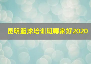 昆明篮球培训班哪家好2020