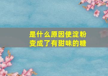 是什么原因使淀粉变成了有甜味的糖