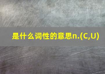 是什么词性的意思n.(C,U)