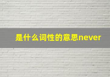 是什么词性的意思never