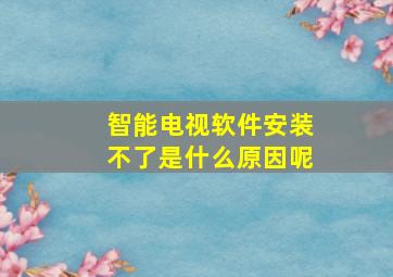 智能电视软件安装不了是什么原因呢