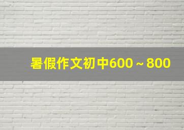 暑假作文初中600～800