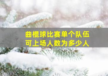 曲棍球比赛单个队伍可上场人数为多少人