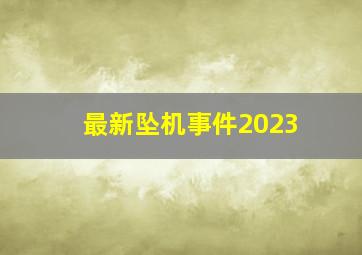 最新坠机事件2023