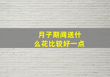 月子期间送什么花比较好一点