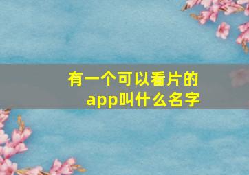 有一个可以看片的app叫什么名字