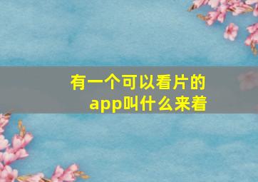 有一个可以看片的app叫什么来着