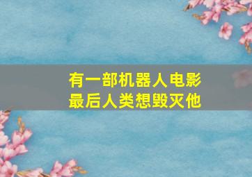 有一部机器人电影最后人类想毁灭他