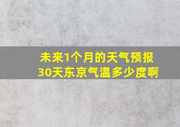 未来1个月的天气预报30天东京气温多少度啊