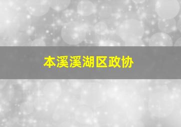 本溪溪湖区政协