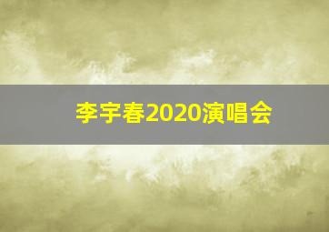 李宇春2020演唱会