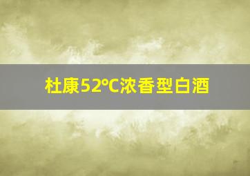 杜康52℃浓香型白酒