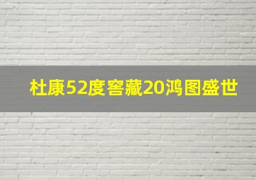 杜康52度窖藏20鸿图盛世