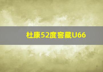 杜康52度窖藏U66