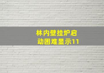 林内壁挂炉启动困难显示11