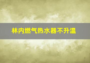 林内燃气热水器不升温