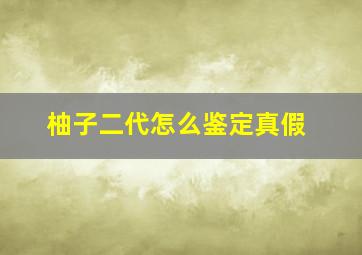 柚子二代怎么鉴定真假