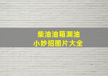 柴油油箱漏油小妙招图片大全