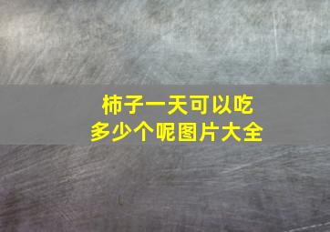 柿子一天可以吃多少个呢图片大全