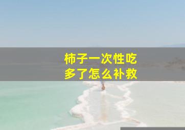 柿子一次性吃多了怎么补救