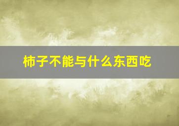 柿子不能与什么东西吃