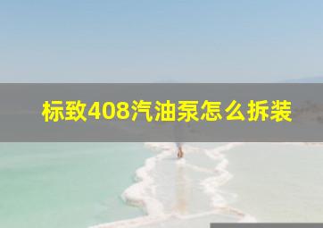 标致408汽油泵怎么拆装