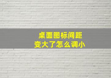 桌面图标间距变大了怎么调小