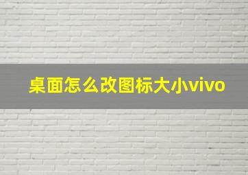 桌面怎么改图标大小vivo