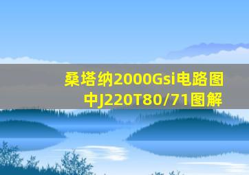 桑塔纳2000Gsi电路图中J220T80/71图解