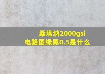 桑塔纳2000gsi电路图绿黑0.5是什么