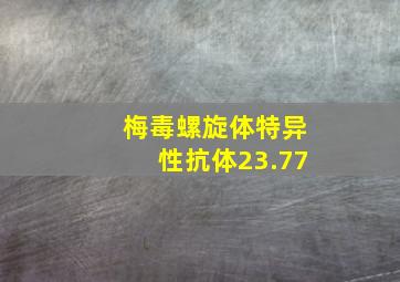 梅毒螺旋体特异性抗体23.77