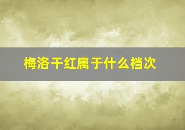 梅洛干红属于什么档次