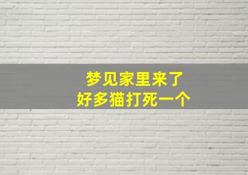 梦见家里来了好多猫打死一个