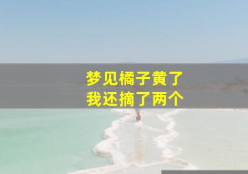 梦见橘子黄了我还摘了两个