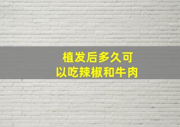 植发后多久可以吃辣椒和牛肉