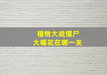 植物大战僵尸大嘴花在哪一关