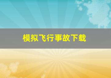 模拟飞行事故下载