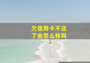 欠信用卡不还了会怎么样吗