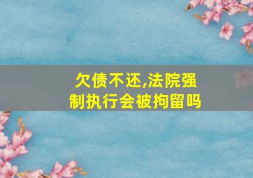 欠债不还,法院强制执行会被拘留吗