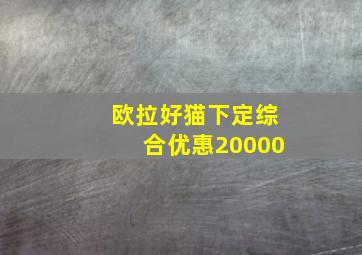 欧拉好猫下定综合优惠20000