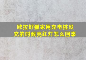 欧拉好猫家用充电桩没充的时候亮红灯怎么回事