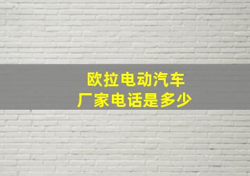 欧拉电动汽车厂家电话是多少