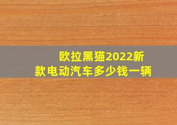 欧拉黑猫2022新款电动汽车多少钱一辆