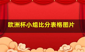 欧洲杯小组比分表格图片