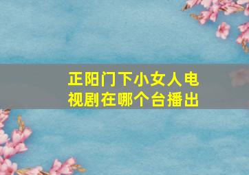 正阳门下小女人电视剧在哪个台播出