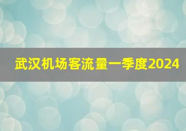 武汉机场客流量一季度2024