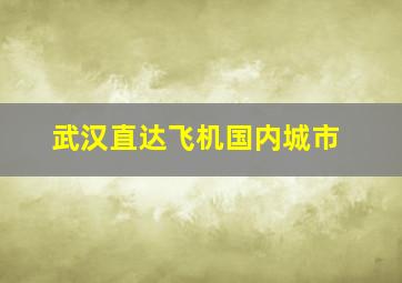 武汉直达飞机国内城市