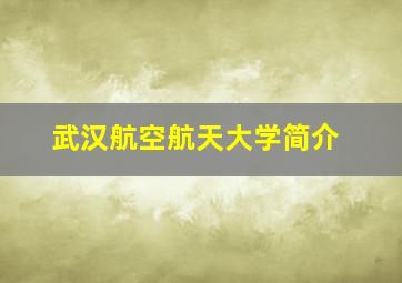 武汉航空航天大学简介