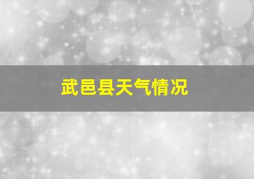 武邑县天气情况