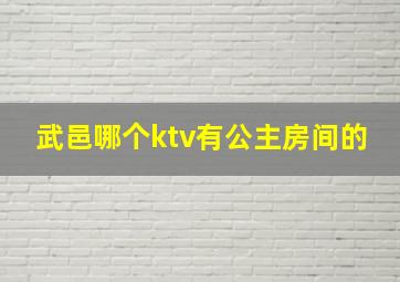 武邑哪个ktv有公主房间的